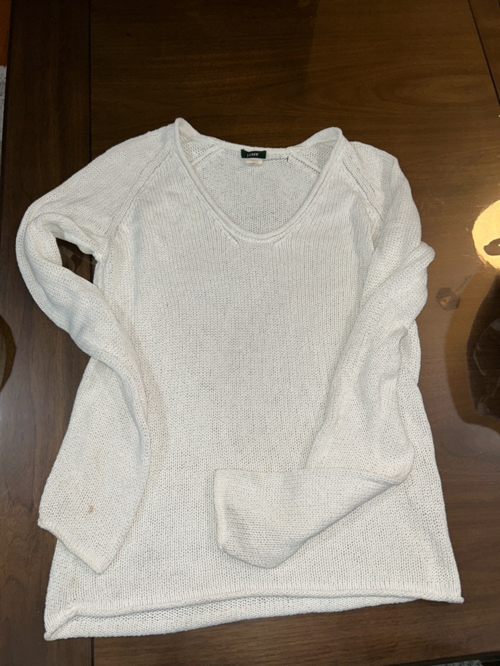 Vintage J.crew V-Neck Knit Sweater 100% Cotton V-neck beach sweater